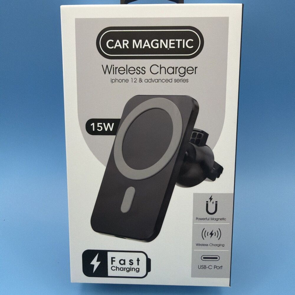 Car Wireless Fast Charger Magnetic Phone Mount Holder for iPhone